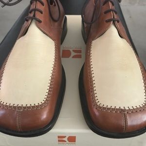 Aldo Handmade Tan and ivory Men's Shoes: Size 10